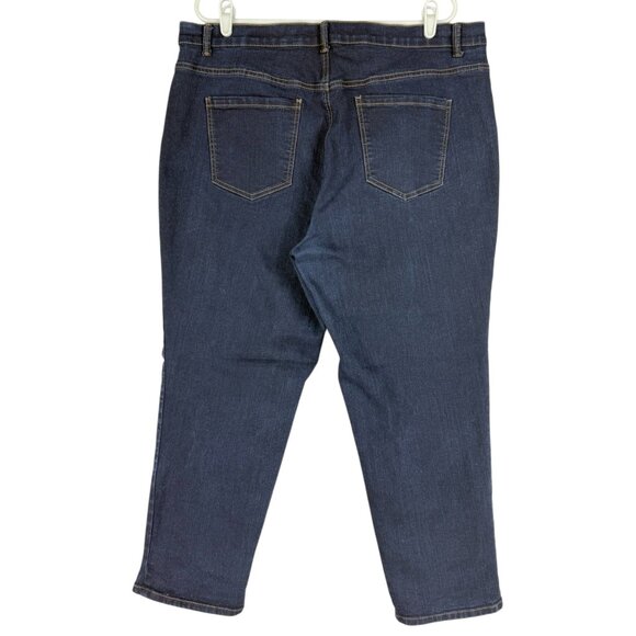 Gloria Vanderbilt Women's Amanda Stretch Blue Denim Jeans Plus Size 18W Short - Picture 2 of 10